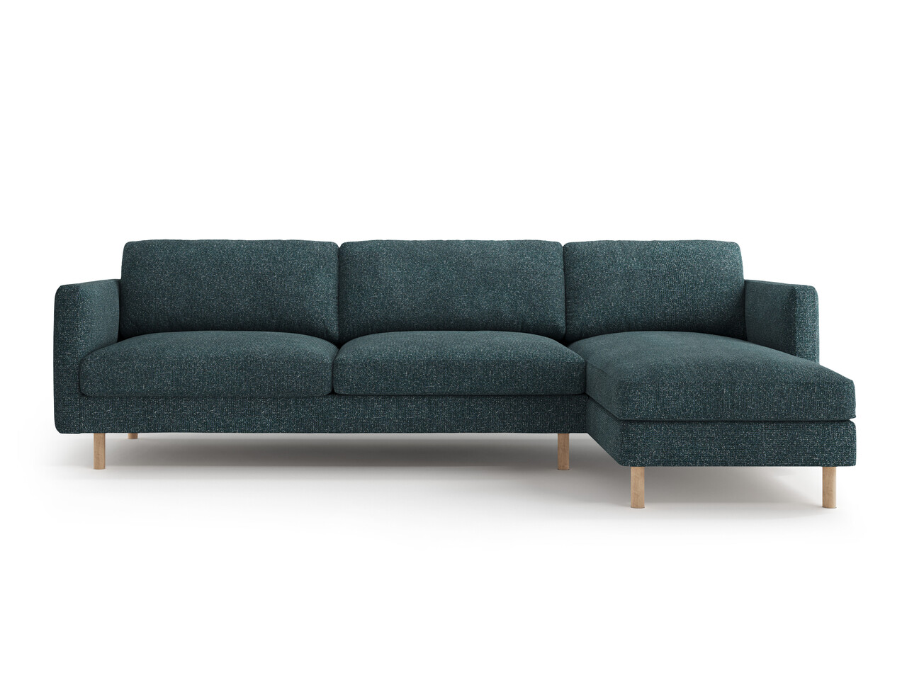 Coltar dreapta 4 locuri, Eden, Micadoni Home, 286x150x90 cm, tesatura structurata, verde albastrui melanj - imagine 6